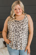 Force Of Nature Leopard Tank Top- Cream