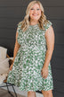 Someone To Love Floral Dress- Green & Ivory