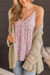 Easily Adored Floral Tank Top- Soft Pink