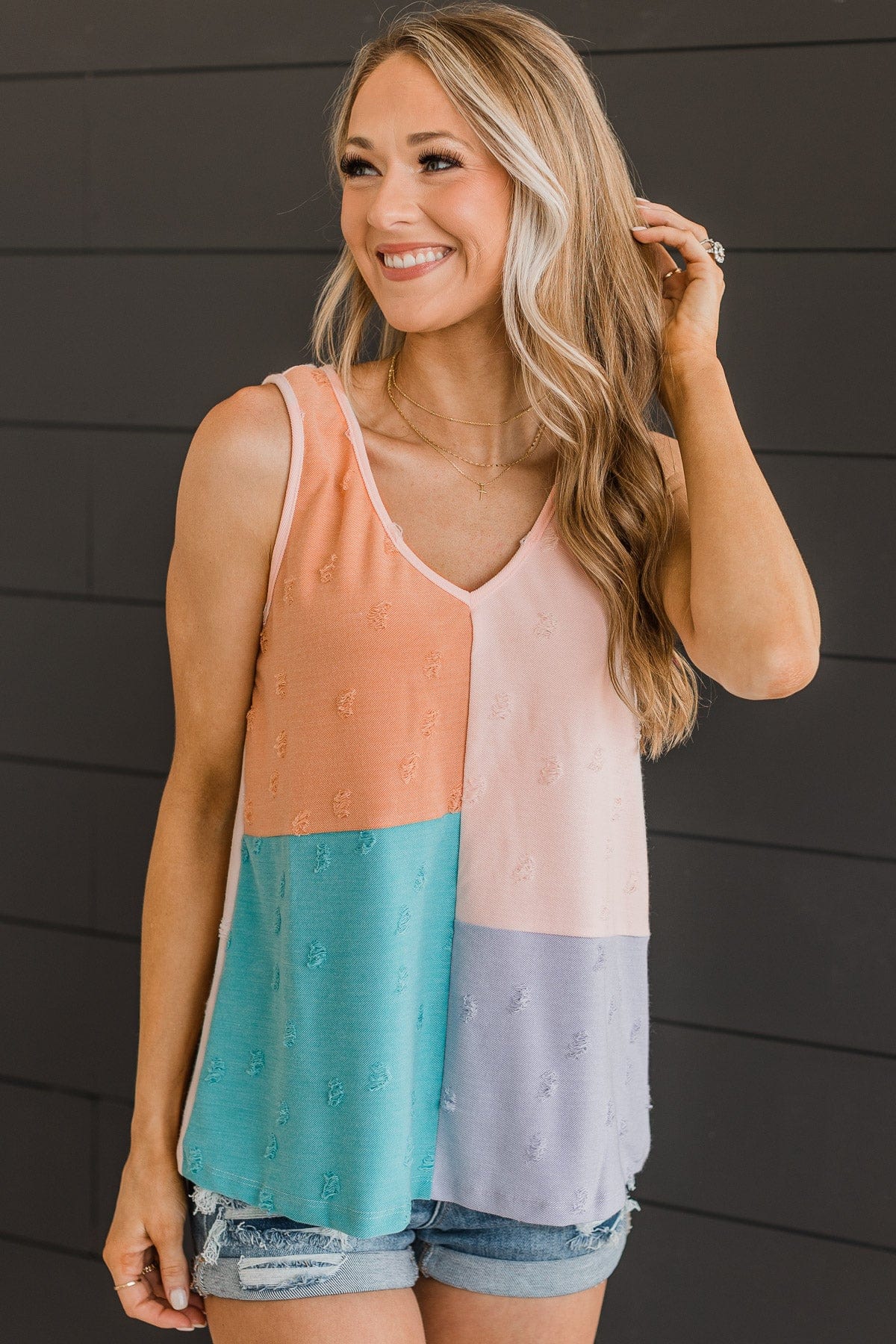 Looks Like Fun Tank Top- Blush