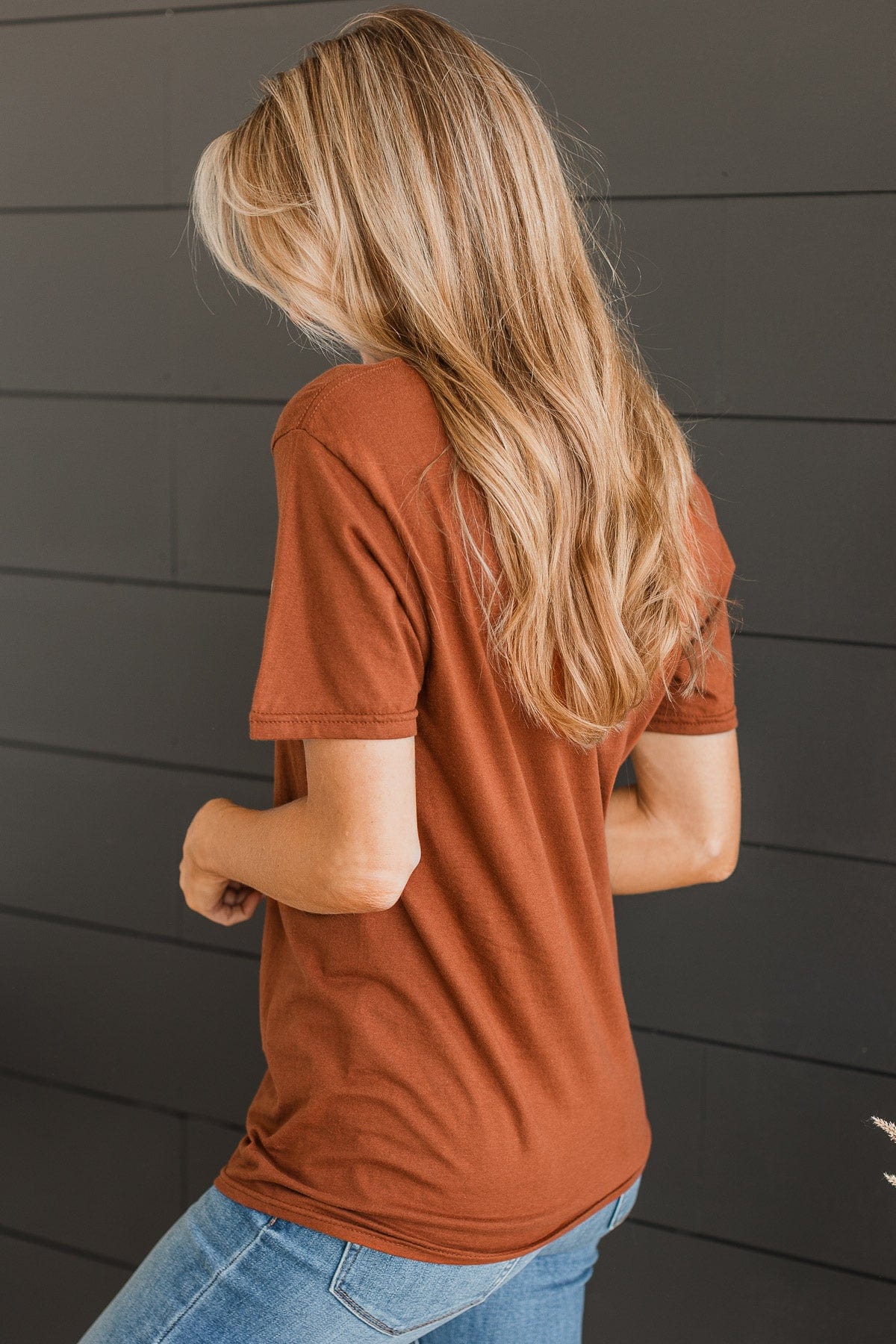"Hello Fall" Graphic Tee- Copper