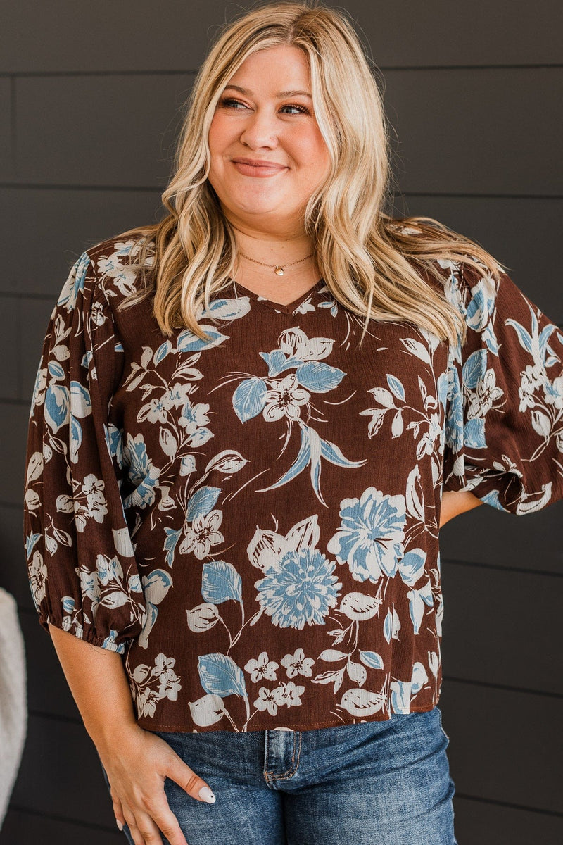 A Good Thing Floral Blouse- Ivory – The Pulse Boutique