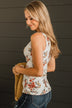 Simply Flourishing Floral Tank Top- Ivory & Marsala