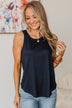 Endless Inspiration Knit Tank Top- Dark Navy