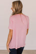 Above & Beyond Short Sleeve Top- Light Pink
