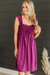 Best Night Ever Smocked Dress- Magenta