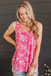 Make It Look Easy Floral Tank Top- Pink