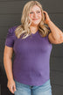 Feeling Wonderful Knit Top- Dusty Purple