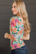 Live Fashionably Floral Top- Multi-Color