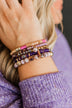 Seaside Beauty Bracelet Set- Purple & Gold
