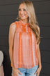 Stolen Moments Knit Tank Top- Orange