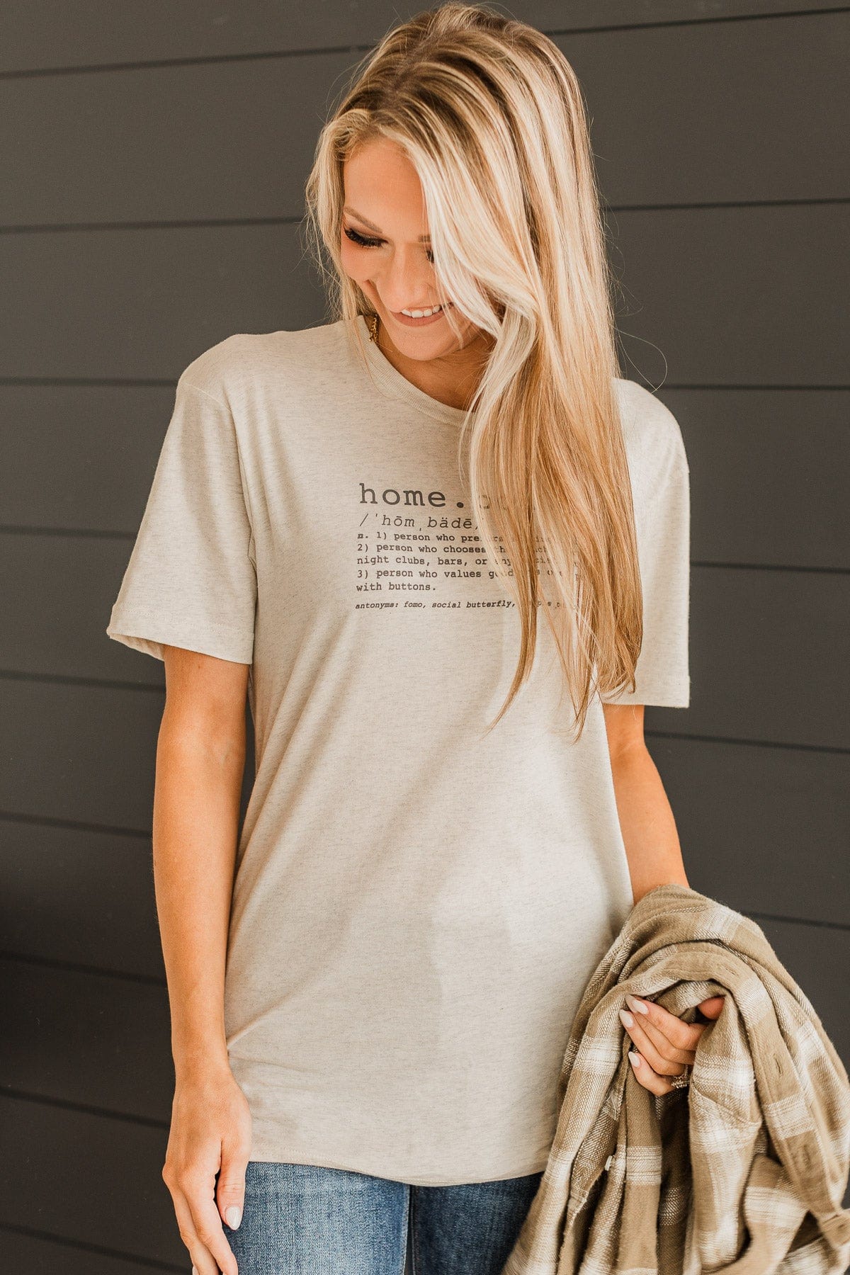 "Homebody" Graphic Tee- Oatmeal