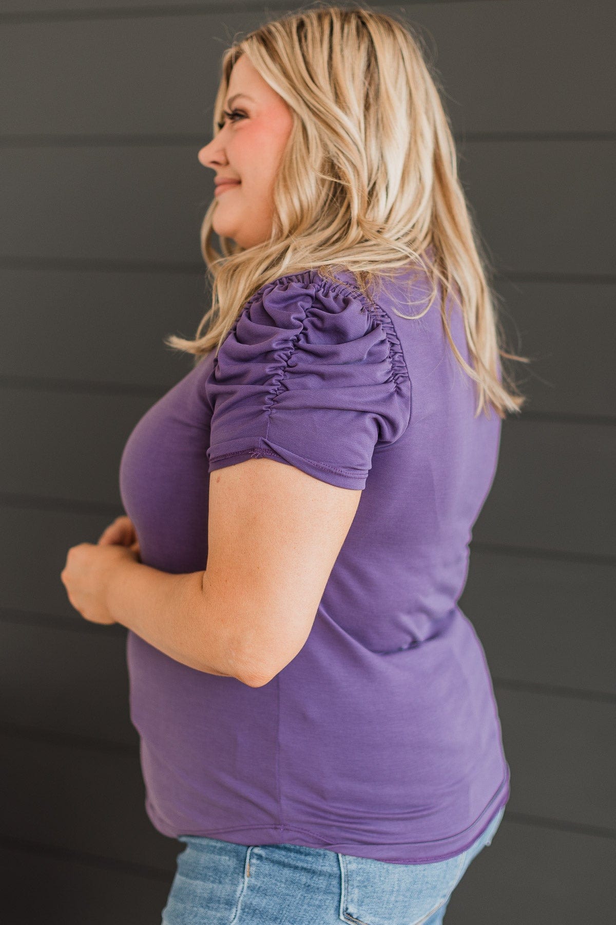 Feeling Wonderful Knit Top- Dusty Purple