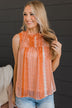 Stolen Moments Knit Tank Top- Orange