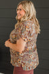 Calling For You Floral Top- Mocha