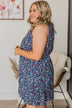 Cruise Through Town Floral Dress- Navy