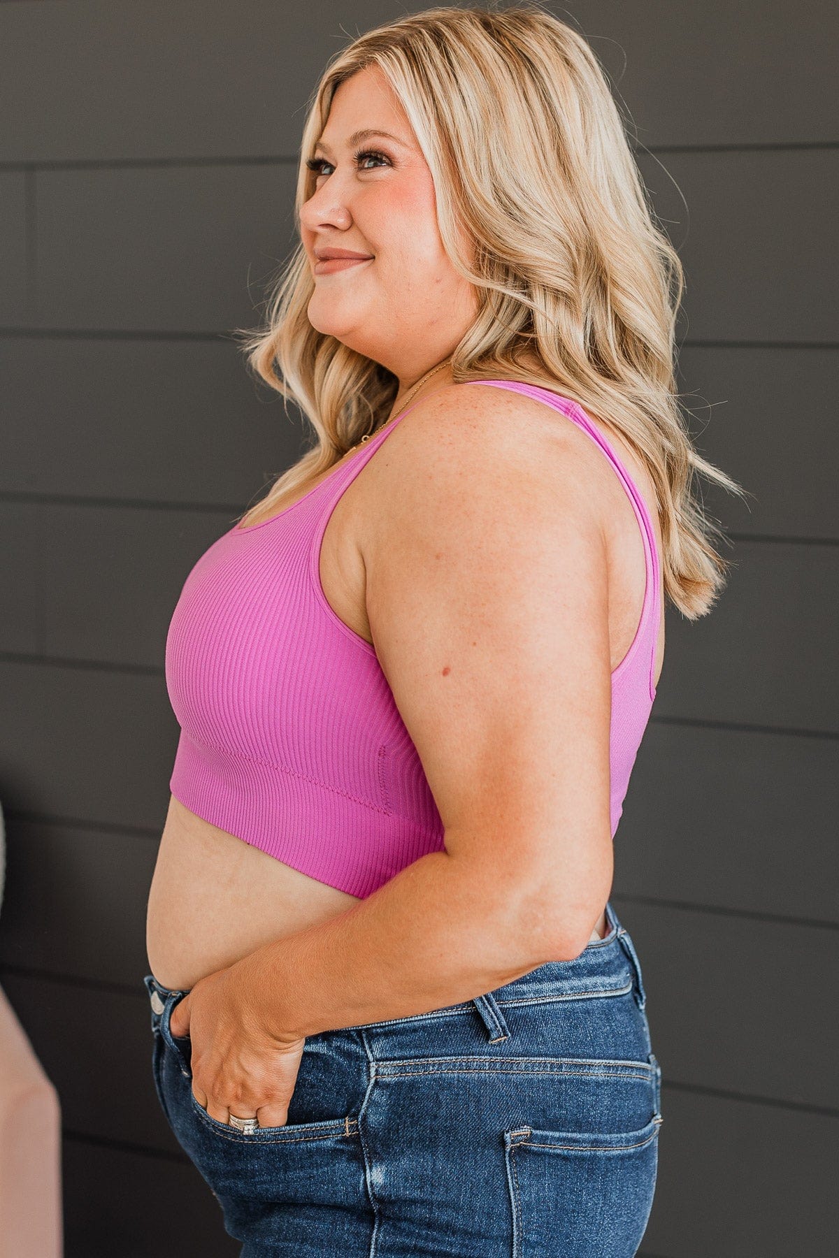 Simply Lovely Cropped Tank Top- Orchid