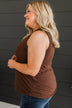 Came To Win V-Neck Tank- Brown