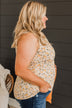 Love Out Loud Floral Tank Top- Light Taupe