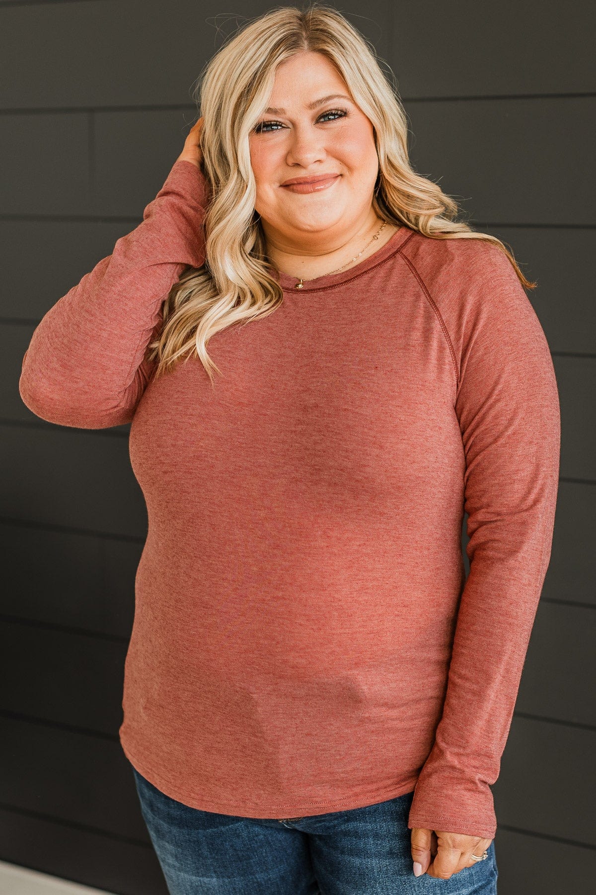 Guaranteed Smiles Knit Top- Rust