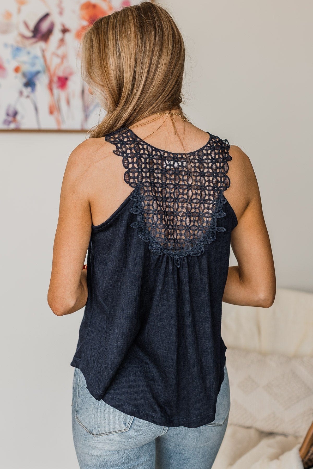 Endless Inspiration Knit Tank Top- Dark Navy