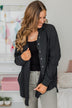 All Around Amazed Button Top- Black