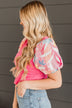Adoring You Puff Sleeve Top- Pink