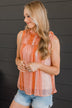 Stolen Moments Knit Tank Top- Orange