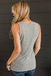 Feels Like Summer Zipper Tank Top- Grey
