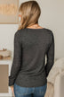 Dreams Of Forever Ribbed Top- Charcoal