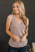 Yours Forever Ribbed Knit Tank Top- Mocha
