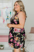 Leave Them Wondering Floral Dress- Black