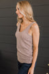 Yours Forever Ribbed Knit Tank Top- Mocha