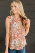 Hold You Near Floral Top- Coral