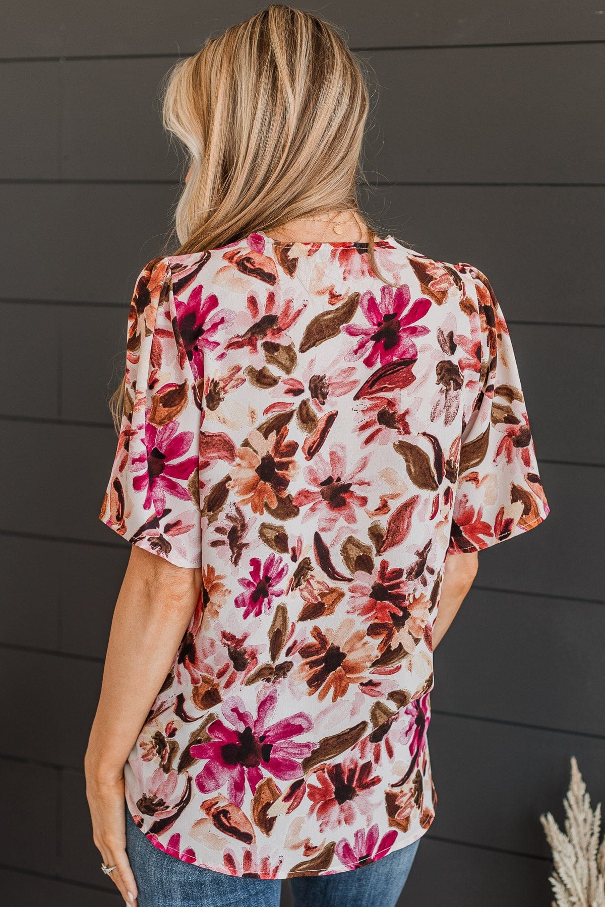 Irresistible Love Floral Top- Ivory