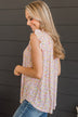 Sweeter Than Ever Ruffle Top- Ivory & Pink