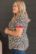 Chasing Desire Knit Top- Leopard & Magenta