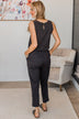 More To Adore Knit Jumpsuit- Black