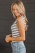 Figure You Out Knit Bodysuit- Black & Off-White