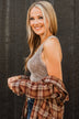 Just Perfect Cropped Tank Top- Mocha