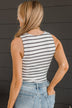Figure You Out Knit Bodysuit- Black & Off-White