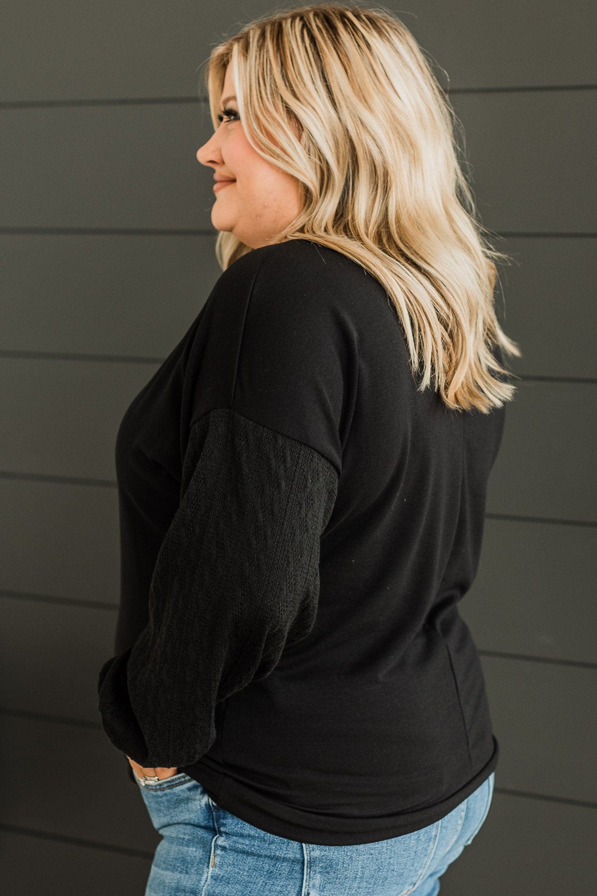 After Midnight Long Sleeve Top- Black