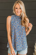 Sunny Desires Floral Tank Top- Royal Blue