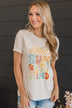"Sunshine On My Mind" Graphic Tee- Light Cream