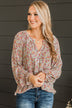 Trust The Process Floral Blouse- Sage & Pink