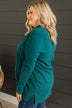 Time To Be Alive Drape Cardigan- Dark Jade