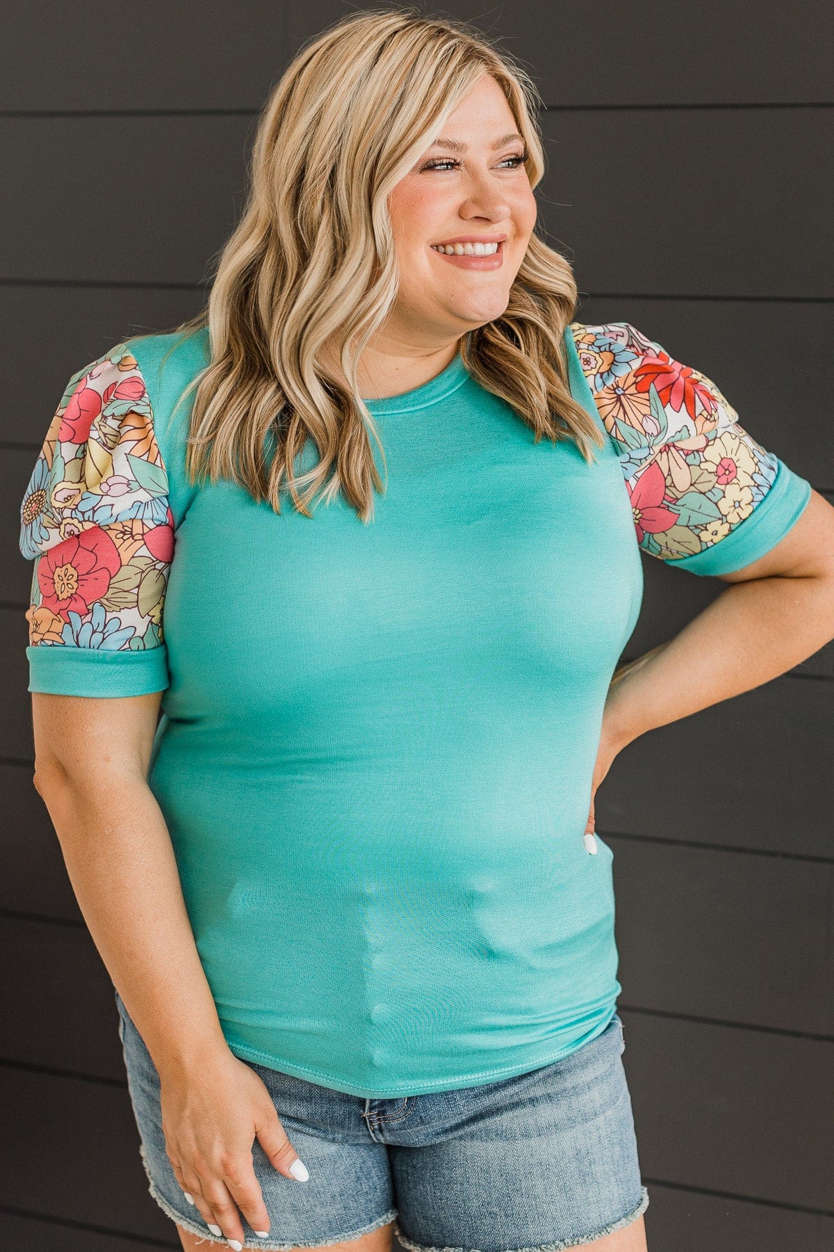 Perfect Opportunity Knit Top- Teal