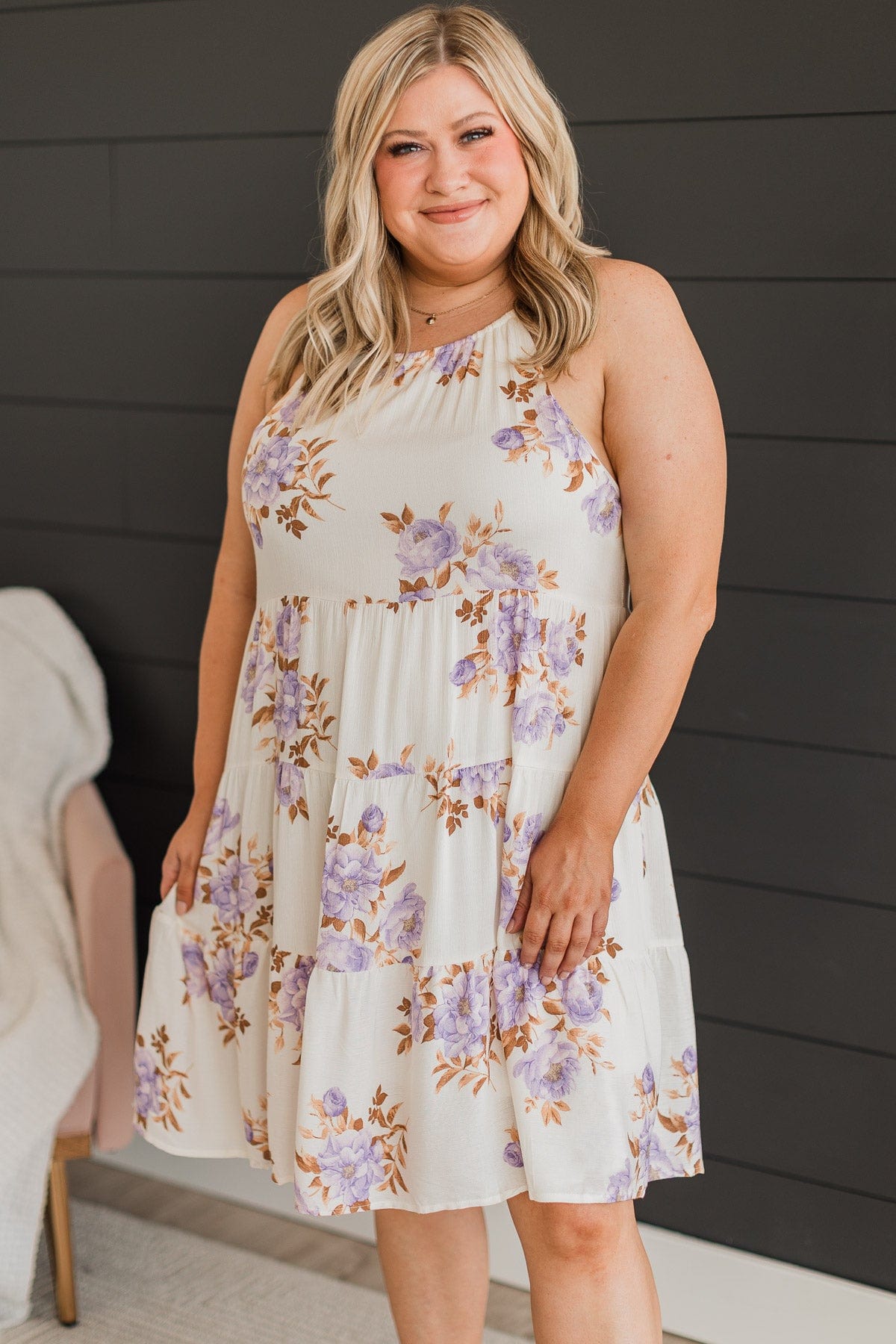 Wondrous Romance Floral Dress- Ivory Wondrous Romance Floral Dress- Ivory