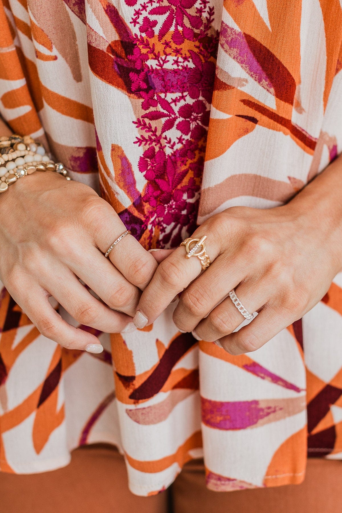 Cause For Commotion 3-Piece Ring Set