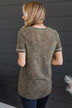 Meant For This V-Neck Top- Vintage Olive